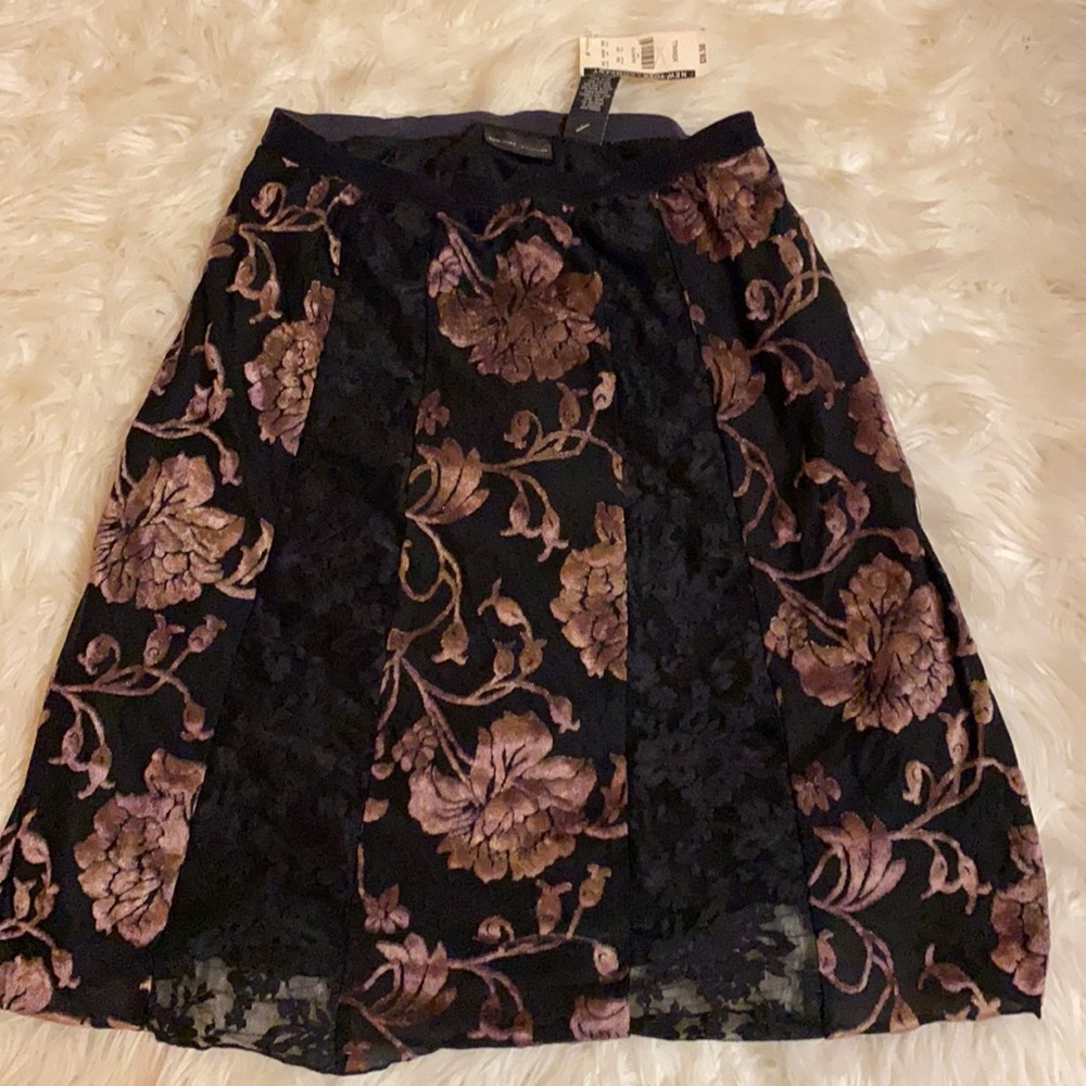 NY&C Velvet Floral Skirt